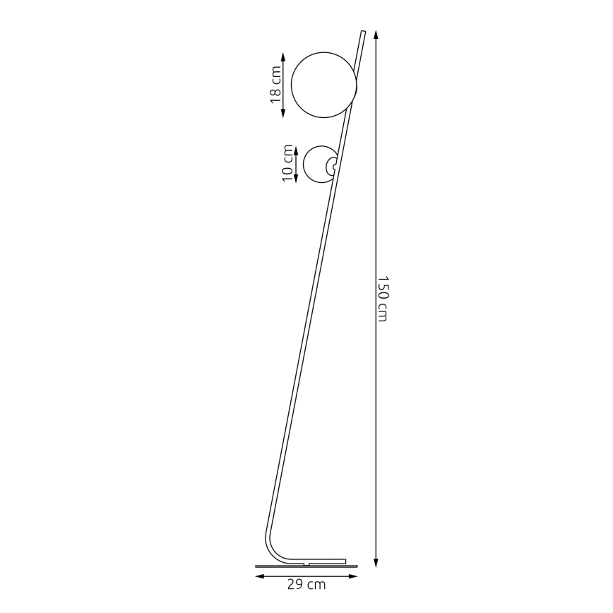 Lampada da terra TATU 2xG9/8W/230V bianca