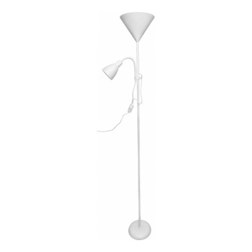 Lampada da terra WENDY 1xE27/100W/230V + 1xE14/40W bianca