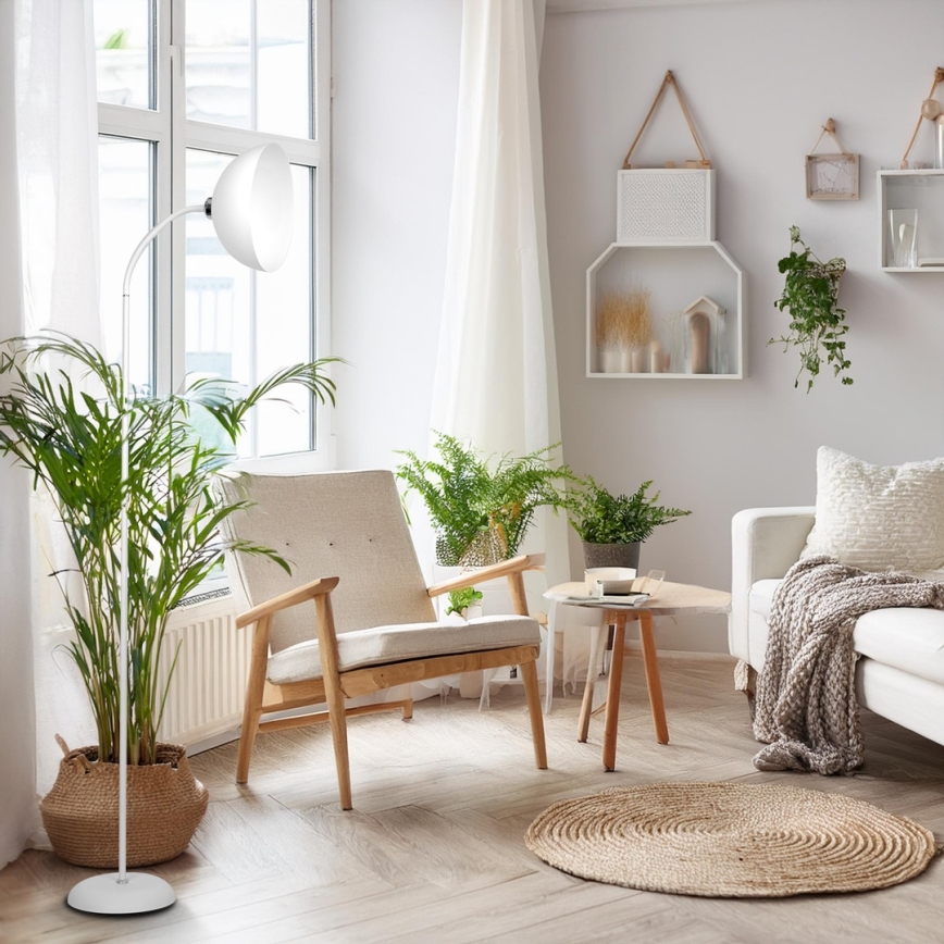 Lampada da terra ZACK 1xE27/15W/230V bianca