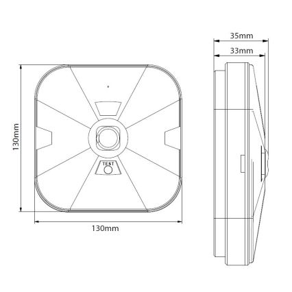 Lampada di emergenza a LED GATRION LED/3/1W/3,2V, 6000K, 3000 mAh, IP54, bianca