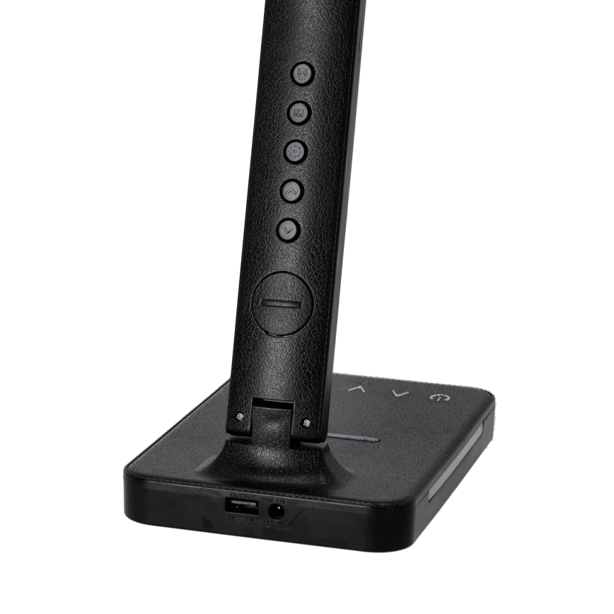 Lampada da tavolo LED dimmerabile con ricarica wireless	 QI, display e Porta USB LED/7W/230V 3000-6000K nero
