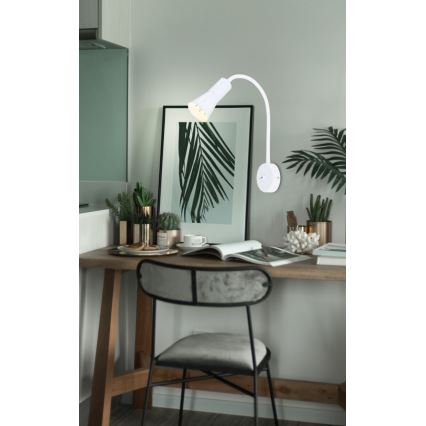 Lampada flessibile ARENA 1xE14/40W/230V bianca