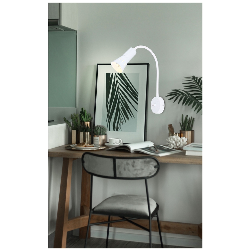 Lampada flessibile ARENA 1xE14/40W/230V bianca