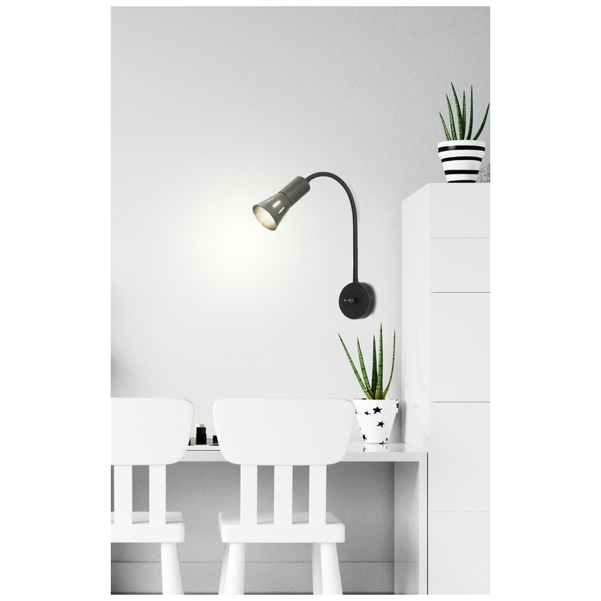 Lampada flessibile ARENA 1xE14/40W/230V nero