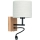 Lampada flessibile BOHO 1xE27/25W + LED/1W/230V rovere