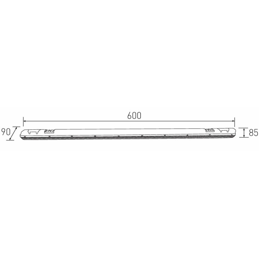 Lampada fluorescente tecnica LED DUST LED/20W/230V 4000K 60 cm IP65