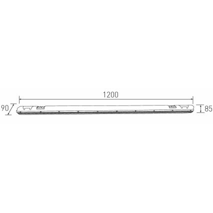 Lampada fluorescente tecnica LED DUST LED/40W/230V 4000K 120 cm IP65