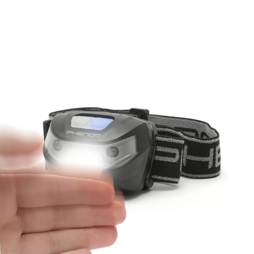 Lampada frontale a LED con sensore LED/Li-ion 1200mAh IP54