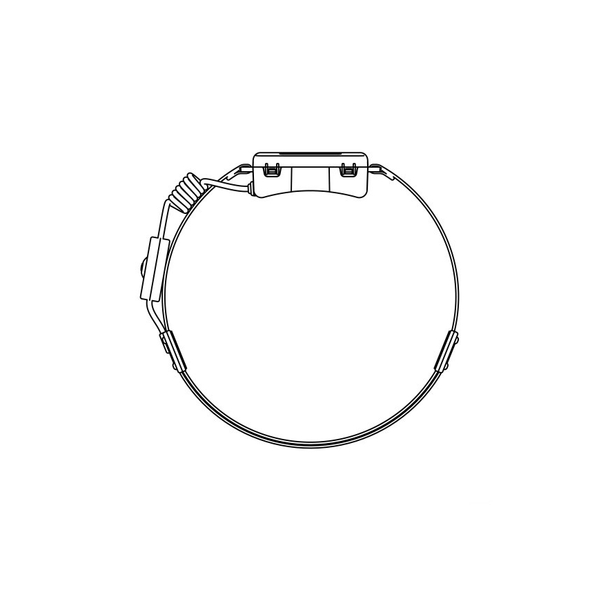 Lampada frontale ricaricabile 2x LED, 5V, 180 lm, 900 mAh, nera