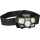 Lampada frontale ricaricabile a LED con sensore — 3W, batteria 900 mAh, IP44, nero