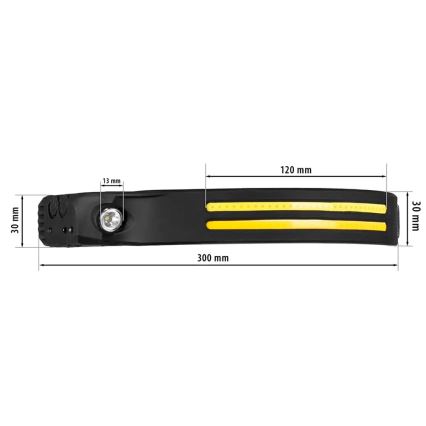 Lampada frontale ricaricabile a LED dimmerabile con sensore 3xLED/5V IP44 300 shiny 1200 mAh
