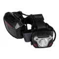 Lampada frontale ricaricabile a LED dimmerabile con sensore, funzione power bank e luce rossa LED/10W/5V IP44 1200 lm 4000 mAh