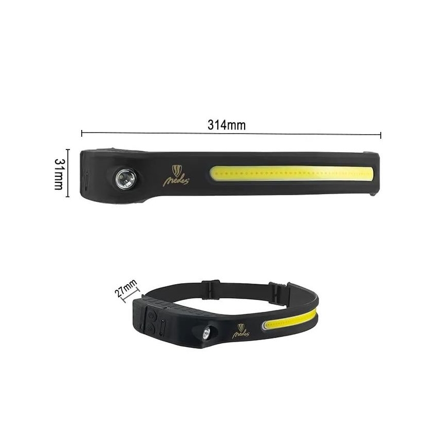 Lampada frontale ricaricabile con sensore LED/8W/5V IP44 570 lm 2000 mAh