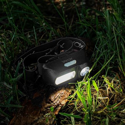 Lampada frontale ricaricabile dimmerabile a LED 2xLED/5V IPX4 250 lm 2000 mAh