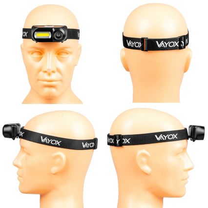 Lampada frontale ricaricabile dimmerabile a LED 2xLED/5V IPX4 250 lm 2000 mAh