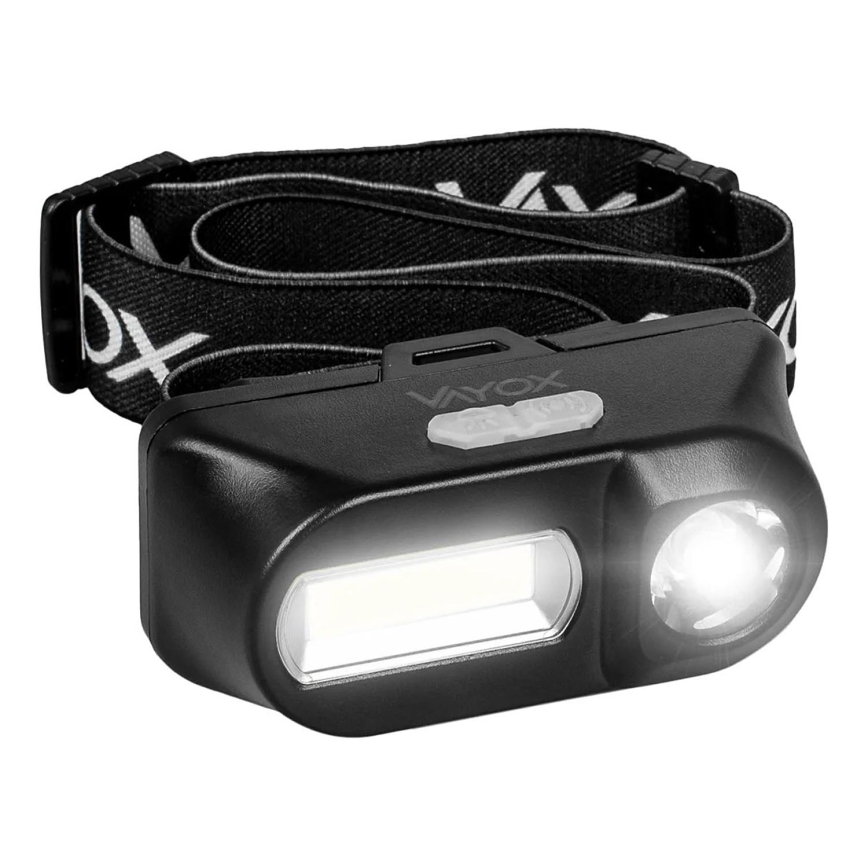 Lampada frontale ricaricabile dimmerabile a LED 2xLED/5V IPX4 250 shiny 2000 mAh