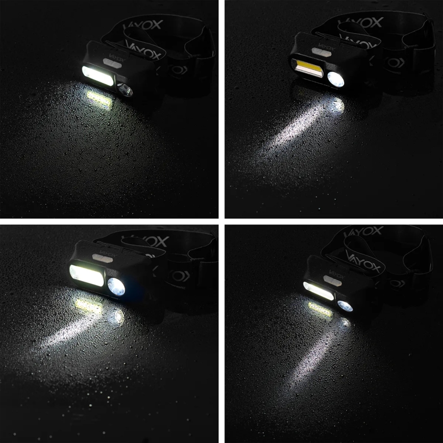 Lampada frontale ricaricabile dimmerabile a LED 2xLED/5V IPX4 250 shiny 2000 mAh