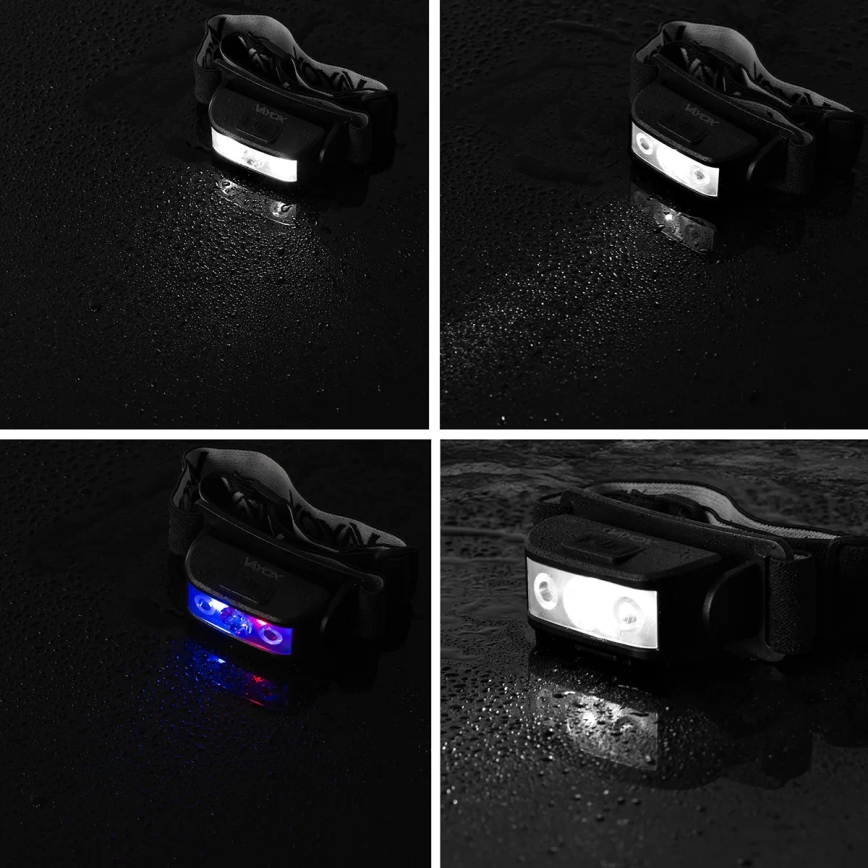 Lampada frontale ricaricabile dimmerabile a LED 3xLED/5V IPX4 100 shiny 1200 mAh