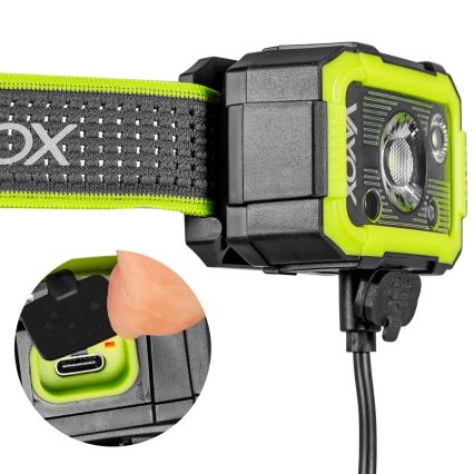 Lampada frontale ricaricabile dimmerabile a LED con sensore 10W/5V IP66 750 lm 1500 mAh