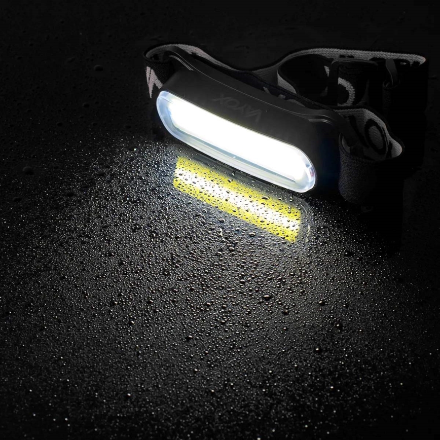 Lampada frontale ricaricabile LED Dimmable LED/5V IPX4 300 shiny 1200 mAh