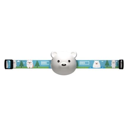 Lampada frontale ricaricabile LED/USB 500 mAh a forma di orso