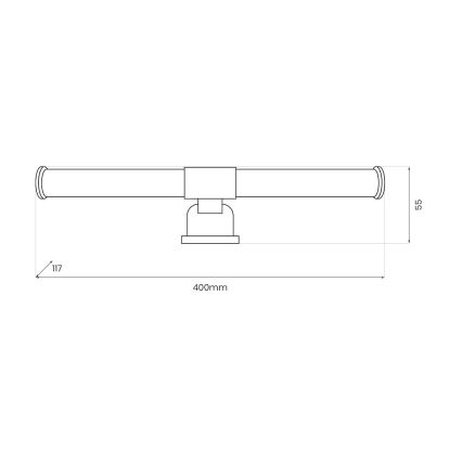 Lampada LED 2 in 1 per specchio da bagno APA LED/6W/230V 40 cm IP44 dorata