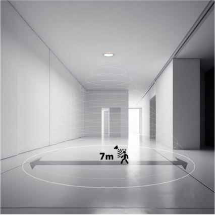 Lampada da bagno LED con sensore di movimento e crepuscolare NIVERA LED/32W/230V IP54 3000/4000/6000K diam. 42 cm nero + telecomando