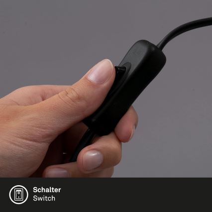 Lampada LED con clip 1xE27/4,2W/230V 2700K nera