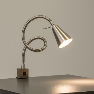 Lampada LED con clip 1xGU10/4,7W/230V cromo satinato