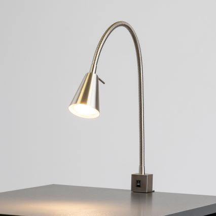 Lampada LED con clip 1xGU10/4,7W/230V cromo satinato