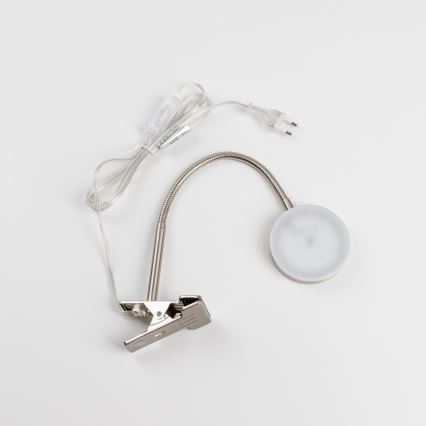Lampada LED con clip LED/3,2W/230V cromo opaco