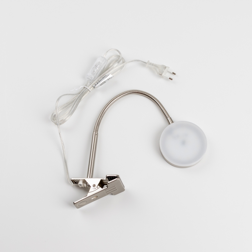 Lampada LED con clip LED/3,2W/230V cromo opaco