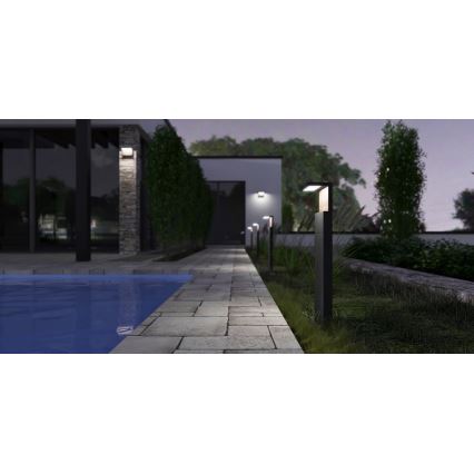 Lampada LED da esterno NATURA LED/12W/230V 4000K 60 cm IP65 marrone/antracite