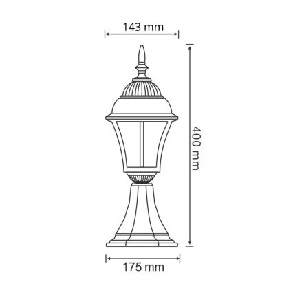Lampada LED da esterno PARIS 2 1xE27-LED/4,9W/230V