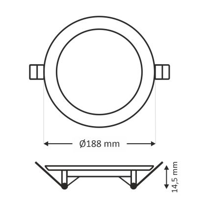 Lampada LED da incasso CIRCLE LED/15W/230V 6500K diametro 18,8 cm bianco