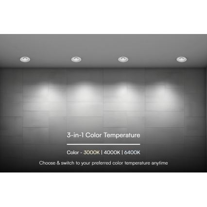 Lampada LED da incasso LED/12W/230V 3000/4000/6400K ø 8,6 cm bianco