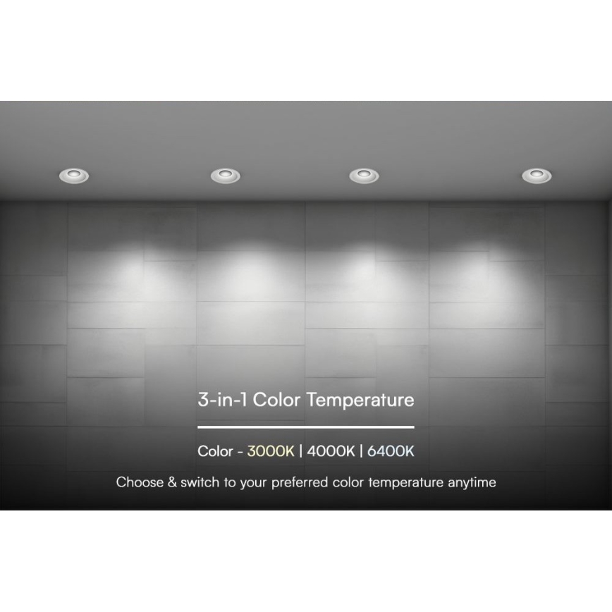 Lampada LED da incasso LED/12W/230V 3000/4000/6400K ø 8,6 cm bianco