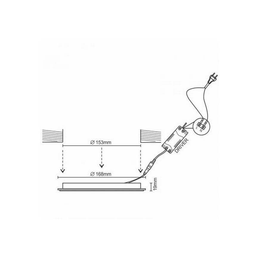Lampada LED da incasso LED/12W/230V