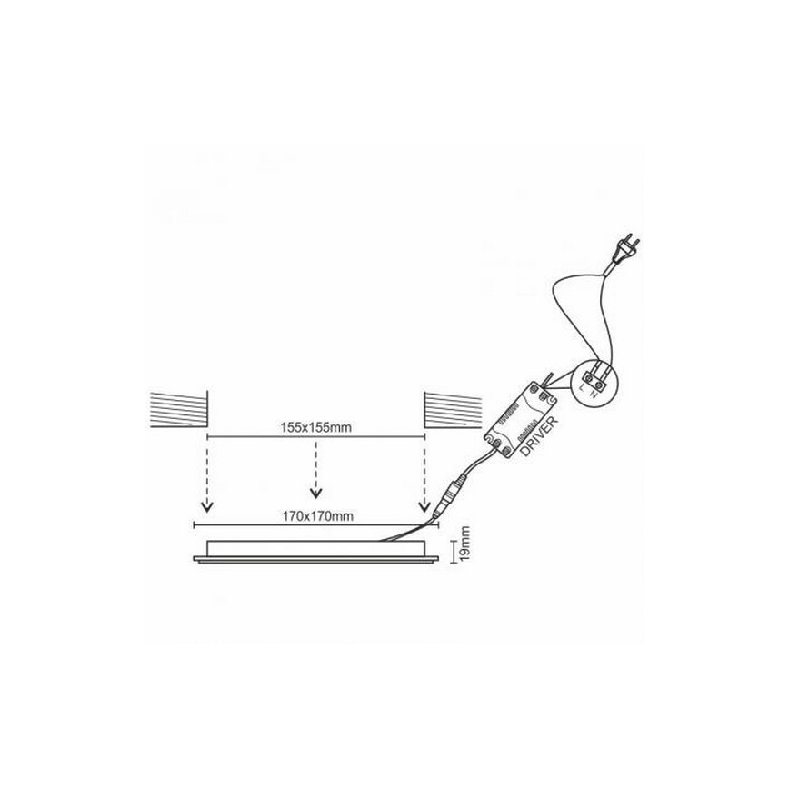 Lampada LED da incasso LED/12W/230V