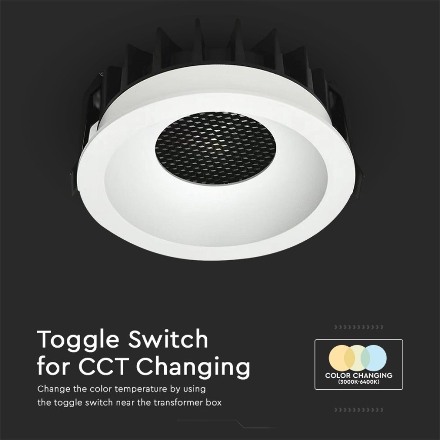 Lampada LED da incasso LED/24W/230V 3000/4000/6400K ø 13,5 cm bianco