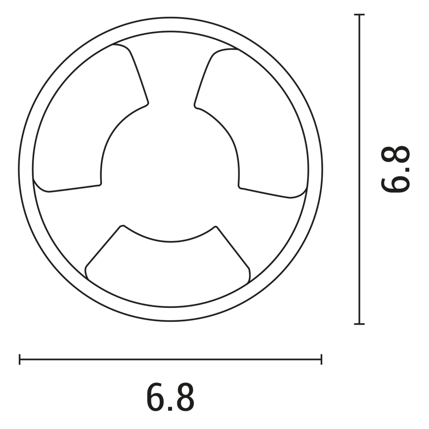 Lampada LED da incasso LED/3W/12V IP65