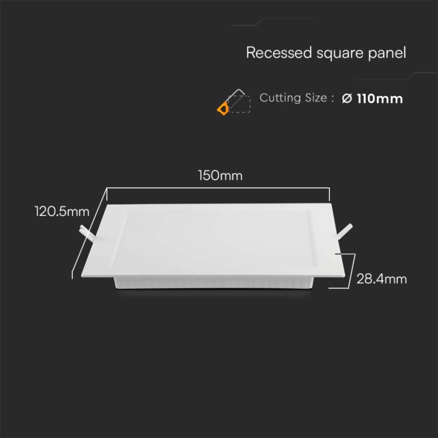 Lampada LED da incasso LED/6W/230V 12x12 cm 4000K bianco