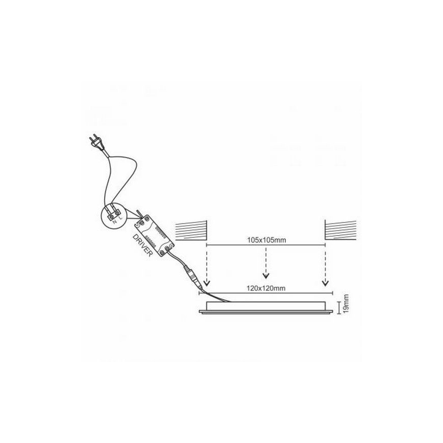 Lampada LED da incasso LED/6W/230V