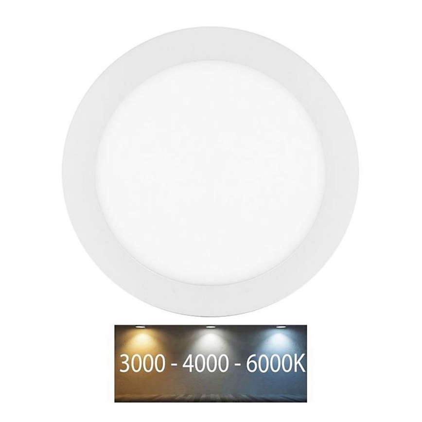 Lampada LED da incasso per bagni LADA LED/25W/230V 3000/4000/6000K diametro 30 cm IP44 bianco