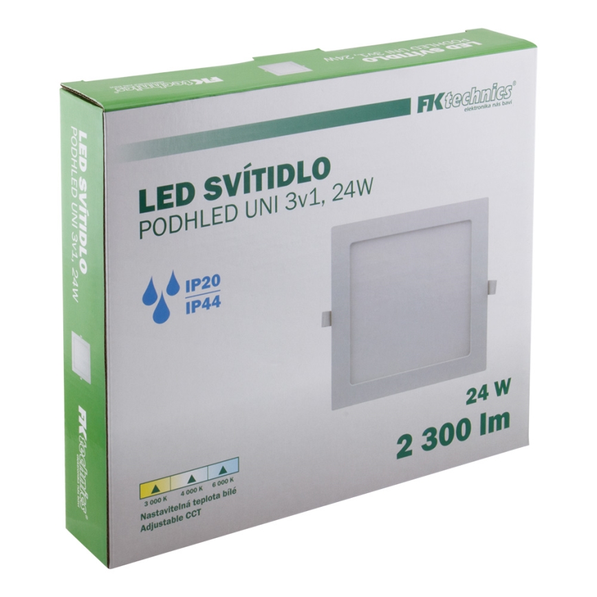 Lampada LED da incasso per bagni LED/24W/230V 3000/4000/6000K IP44