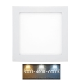 Lampada LED da incasso per bagni RAFA LED/18W/230V 3000/4000/6000K 22x22 cm IP44 bianco