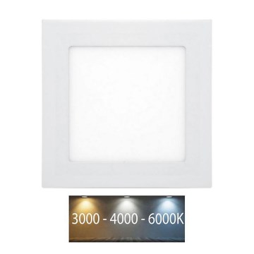 Lampada LED da incasso per bagni RAFA LED/6W/230V 3000/4000/6000K 12x12 cm IP44 bianco