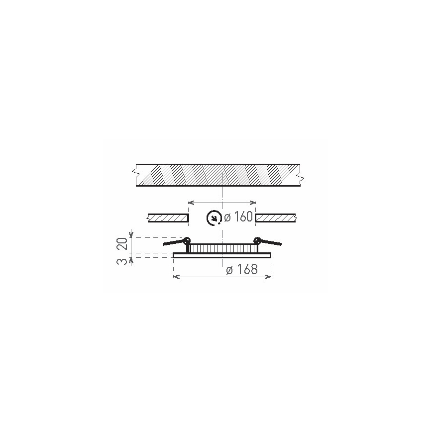 Lampada LED da incasso per bagni VEGA LED/18W/230V 2800K diametro 22,5 cm IP44 neve bianco