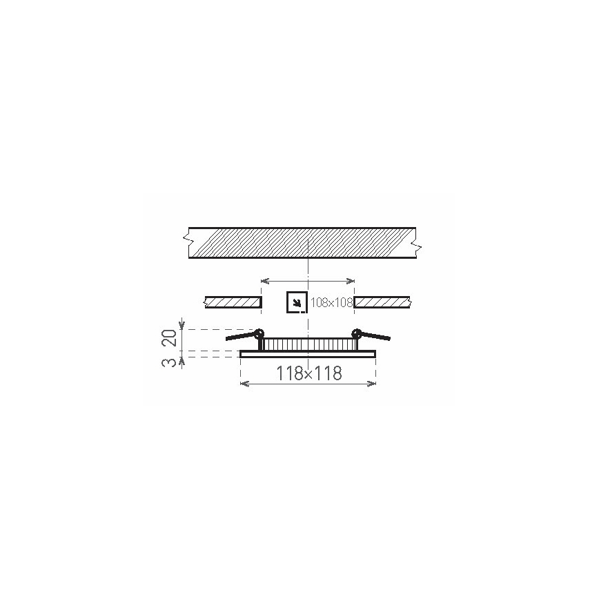 Lampada LED da incasso per bagni VEGA LED/6W/230V 2800K 11,8 cm IP44