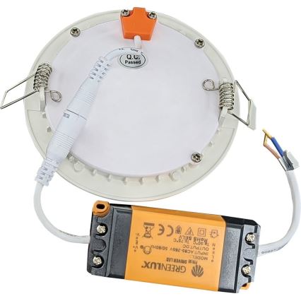 Lampada LED da incasso per bagni VEGA LED/6W/230V 2800K diametro 11,8 cm IP44